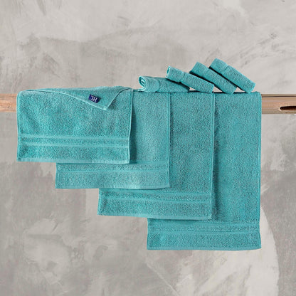 Washcloth Linen Set Premium Original Turkish Cotton, Hotel Quality for Maximum Softness & Absorbency for Face, Hand, Kitchen & Cleaning (Yellow, Washcloth Set)