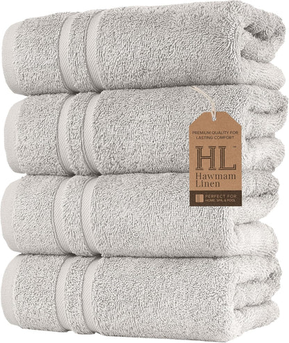 Washcloth Linen Set Premium Original Turkish Cotton, Hotel Quality for Maximum Softness & Absorbency for Face, Hand, Kitchen & Cleaning (Yellow, Washcloth Set)