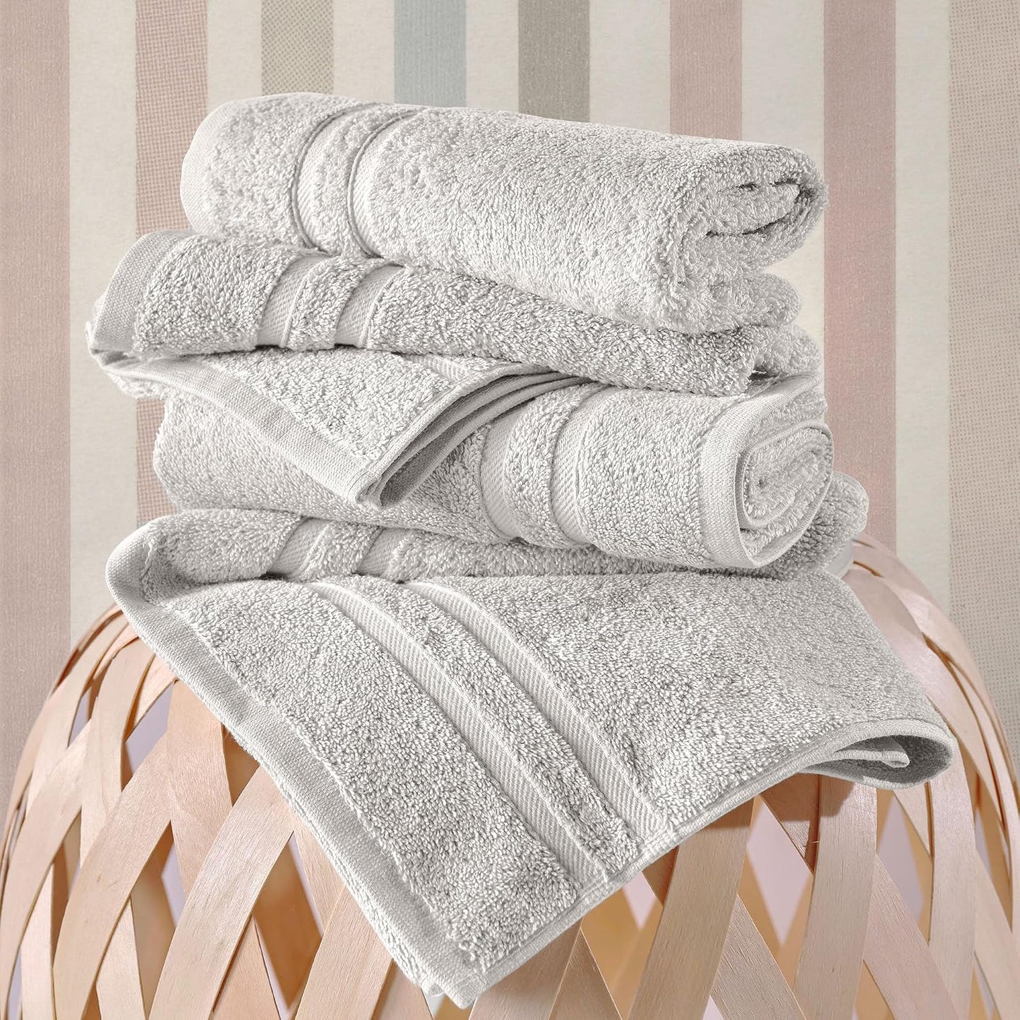 Washcloth Linen Set Premium Original Turkish Cotton, Hotel Quality for Maximum Softness & Absorbency for Face, Hand, Kitchen & Cleaning (Yellow, Washcloth Set)