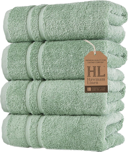 Washcloth Linen Set Premium Original Turkish Cotton, Hotel Quality for Maximum Softness & Absorbency for Face, Hand, Kitchen & Cleaning (Yellow, Washcloth Set)