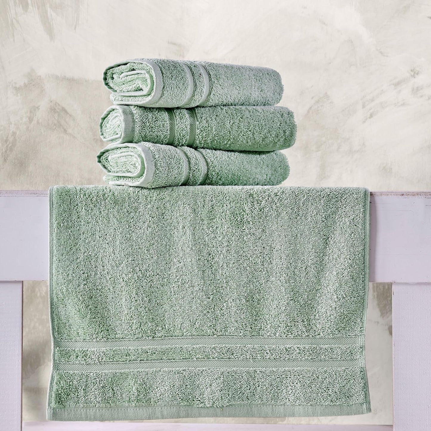 Washcloth Linen Set Premium Original Turkish Cotton, Hotel Quality for Maximum Softness & Absorbency for Face, Hand, Kitchen & Cleaning (Yellow, Washcloth Set)
