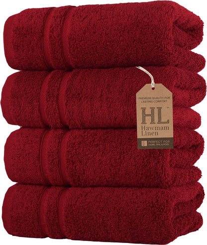 Washcloth Linen Set Premium Original Turkish Cotton, Hotel Quality for Maximum Softness & Absorbency for Face, Hand, Kitchen & Cleaning (Yellow, Washcloth Set)