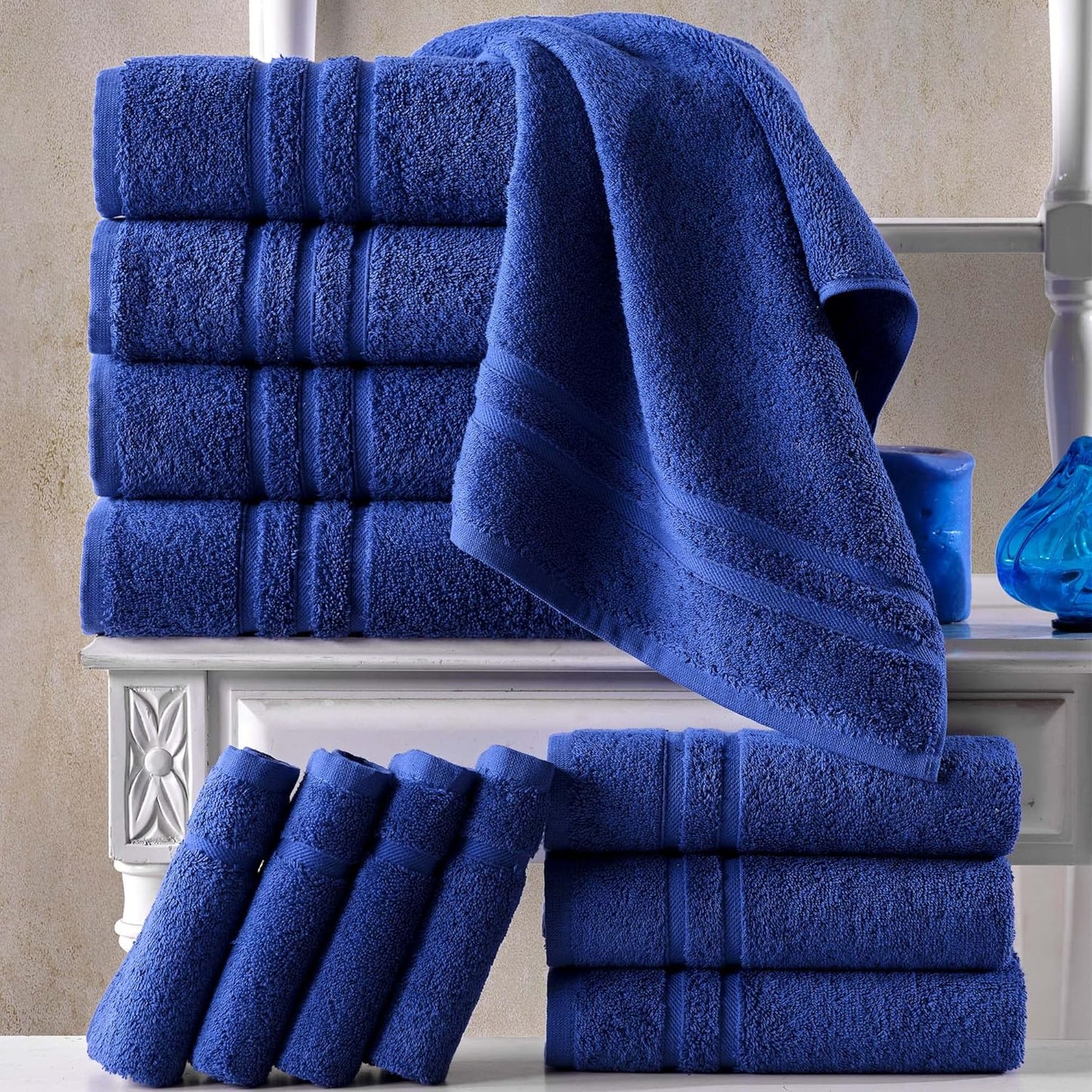 Washcloth Linen Set Premium Original Turkish Cotton, Hotel Quality for Maximum Softness & Absorbency for Face, Hand, Kitchen & Cleaning (Yellow, Washcloth Set)