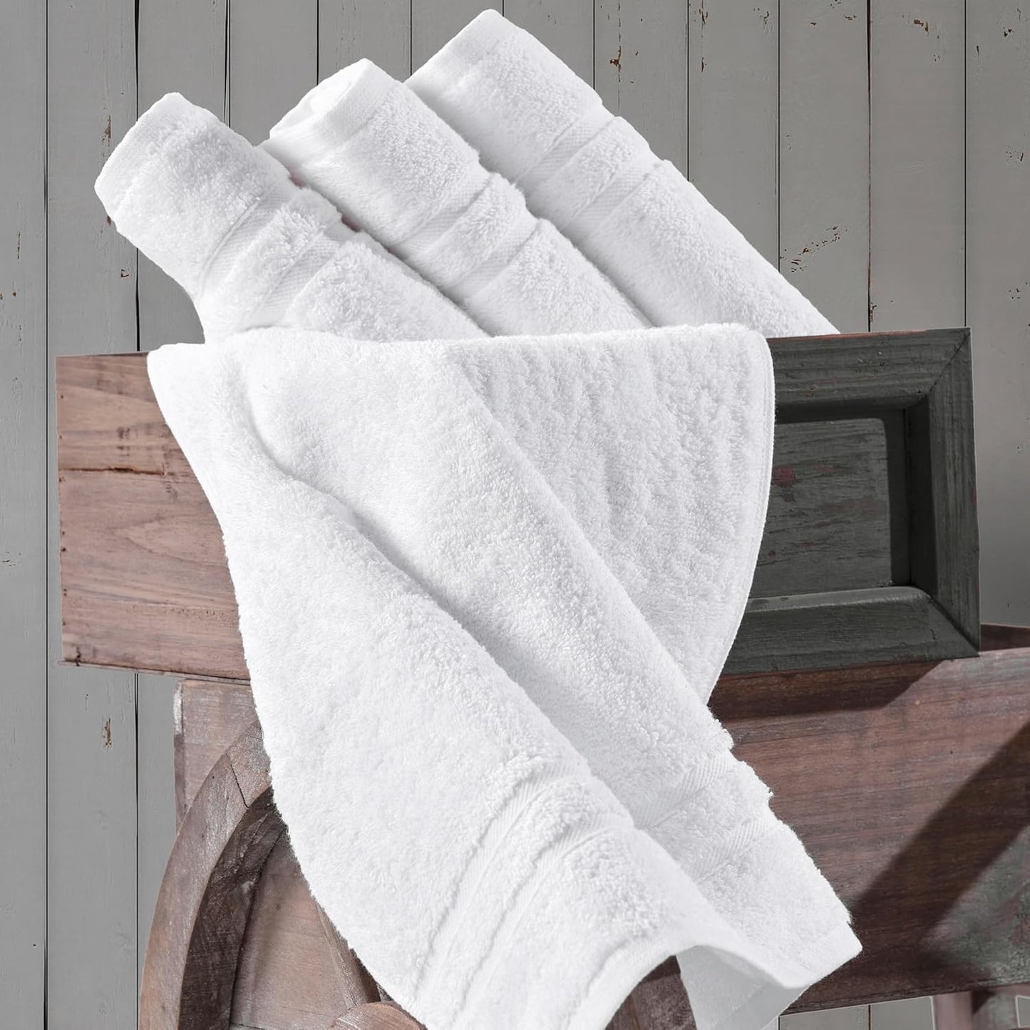 Washcloth Linen Set Premium Original Turkish Cotton, Hotel Quality for Maximum Softness & Absorbency for Face, Hand, Kitchen & Cleaning (Yellow, Washcloth Set)