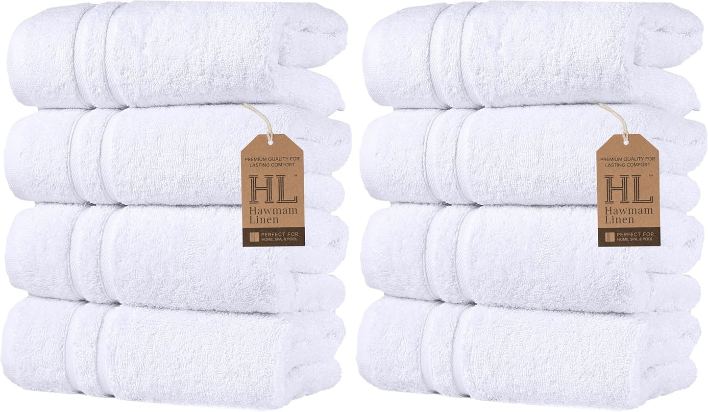 Washcloth Linen Set Premium Original Turkish Cotton, Hotel Quality for Maximum Softness & Absorbency for Face, Hand, Kitchen & Cleaning (Yellow, Washcloth Set)