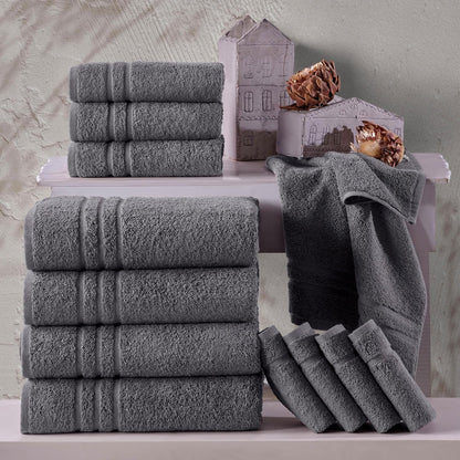 Washcloth Linen Set Premium Original Turkish Cotton, Hotel Quality for Maximum Softness & Absorbency for Face, Hand, Kitchen & Cleaning (Yellow, Washcloth Set)