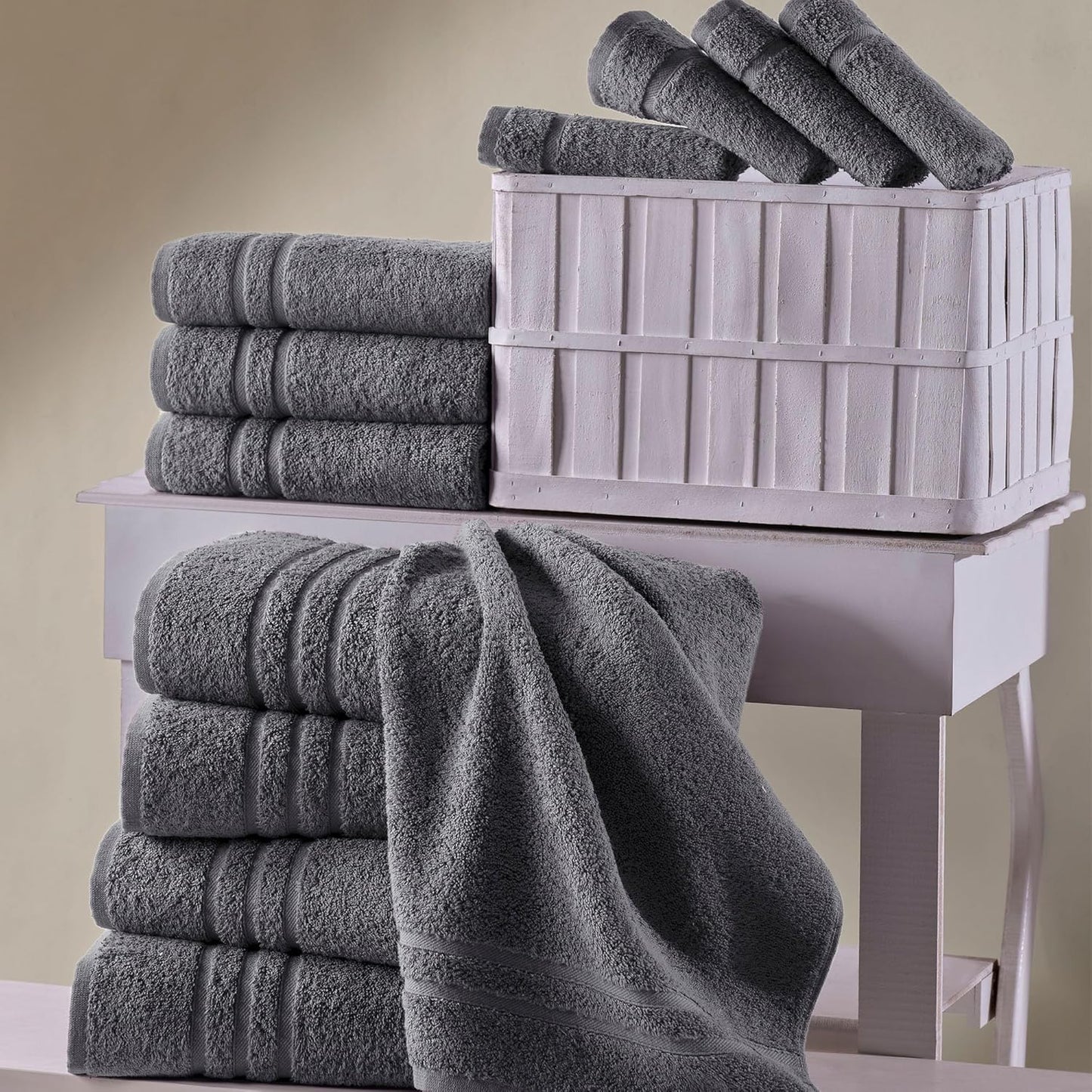 Washcloth Linen Set Premium Original Turkish Cotton, Hotel Quality for Maximum Softness & Absorbency for Face, Hand, Kitchen & Cleaning (Yellow, Washcloth Set)