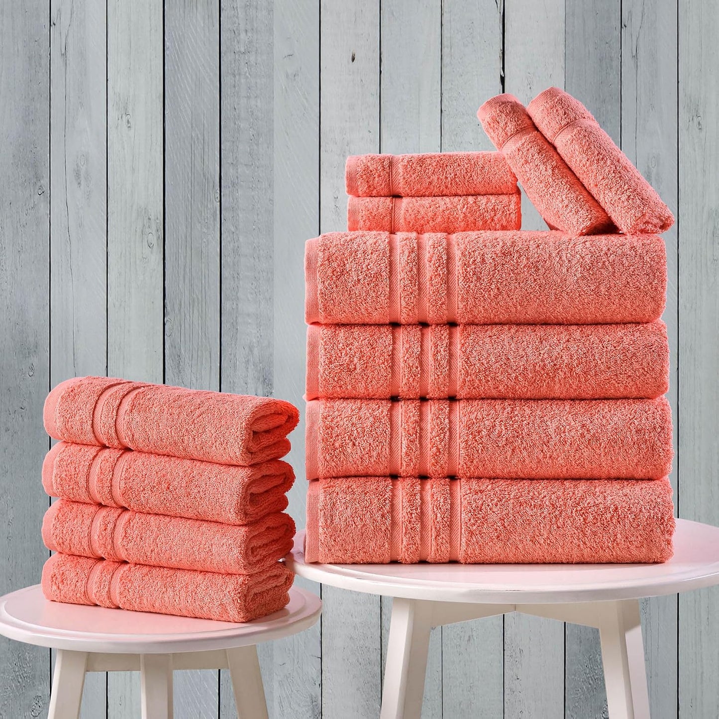 Washcloth Linen Set Premium Original Turkish Cotton, Hotel Quality for Maximum Softness & Absorbency for Face, Hand, Kitchen & Cleaning (Yellow, Washcloth Set)