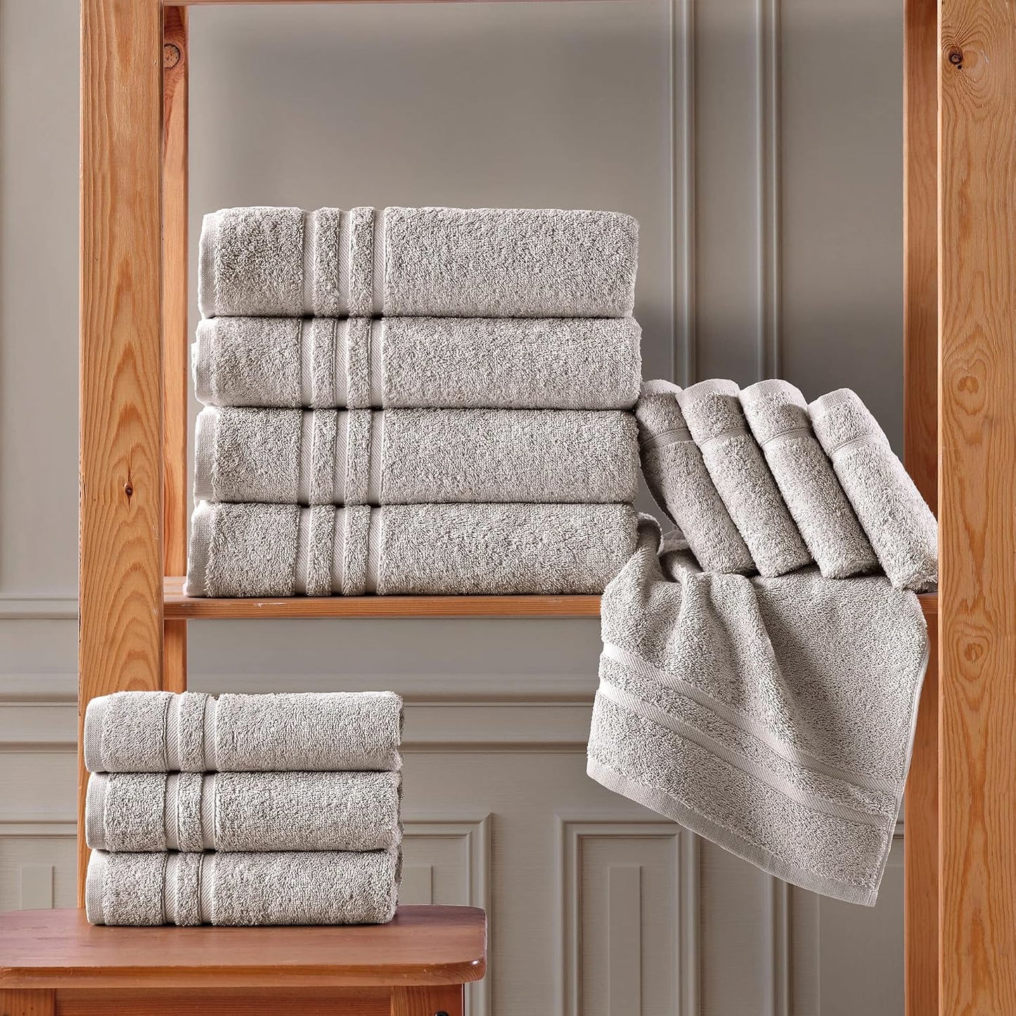 Washcloth Linen Set Premium Original Turkish Cotton, Hotel Quality for Maximum Softness & Absorbency for Face, Hand, Kitchen & Cleaning (Yellow, Washcloth Set)