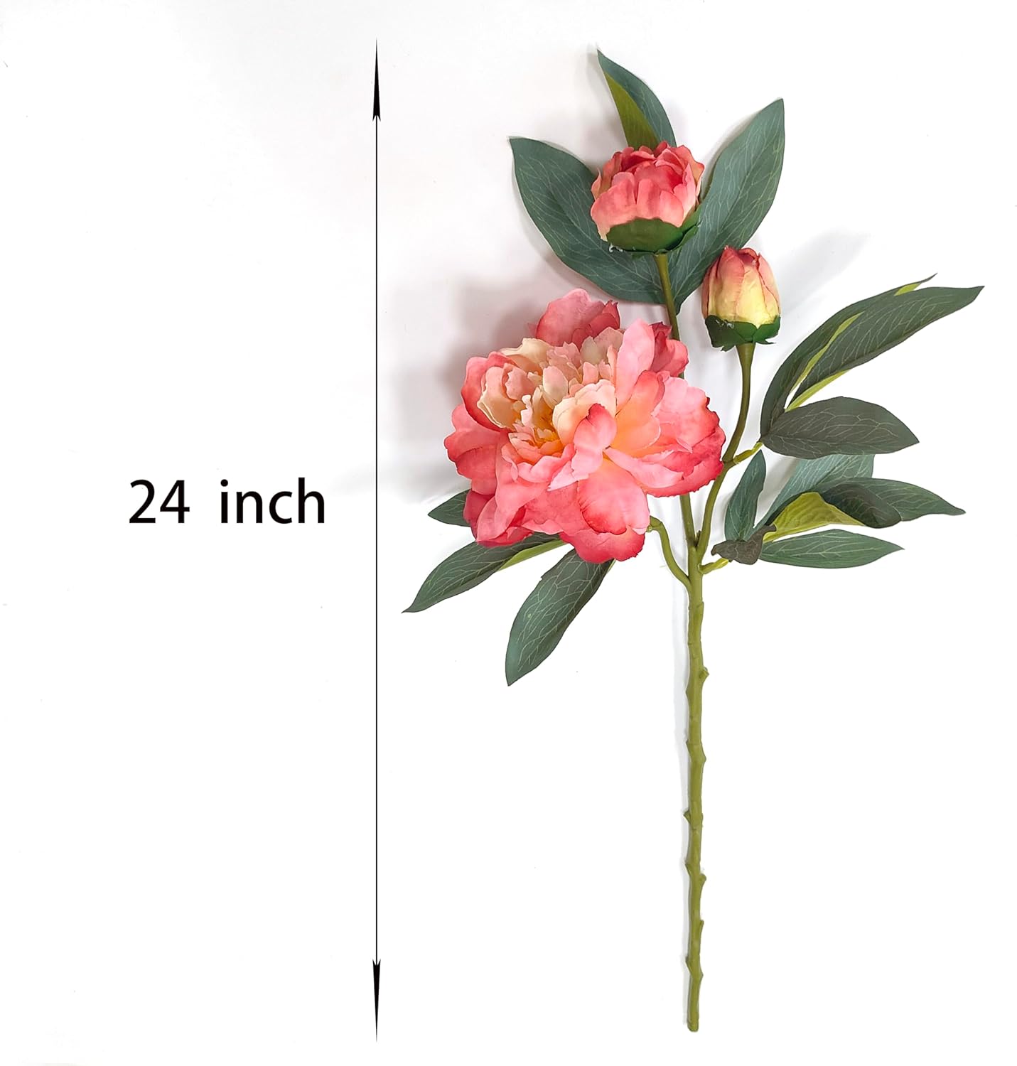 Yellow Peonies Artificial Flowers,4 Pcs Fake Silk Peonies with Stems Real Look,Peony Bush for Home Decor (4, Yellow)