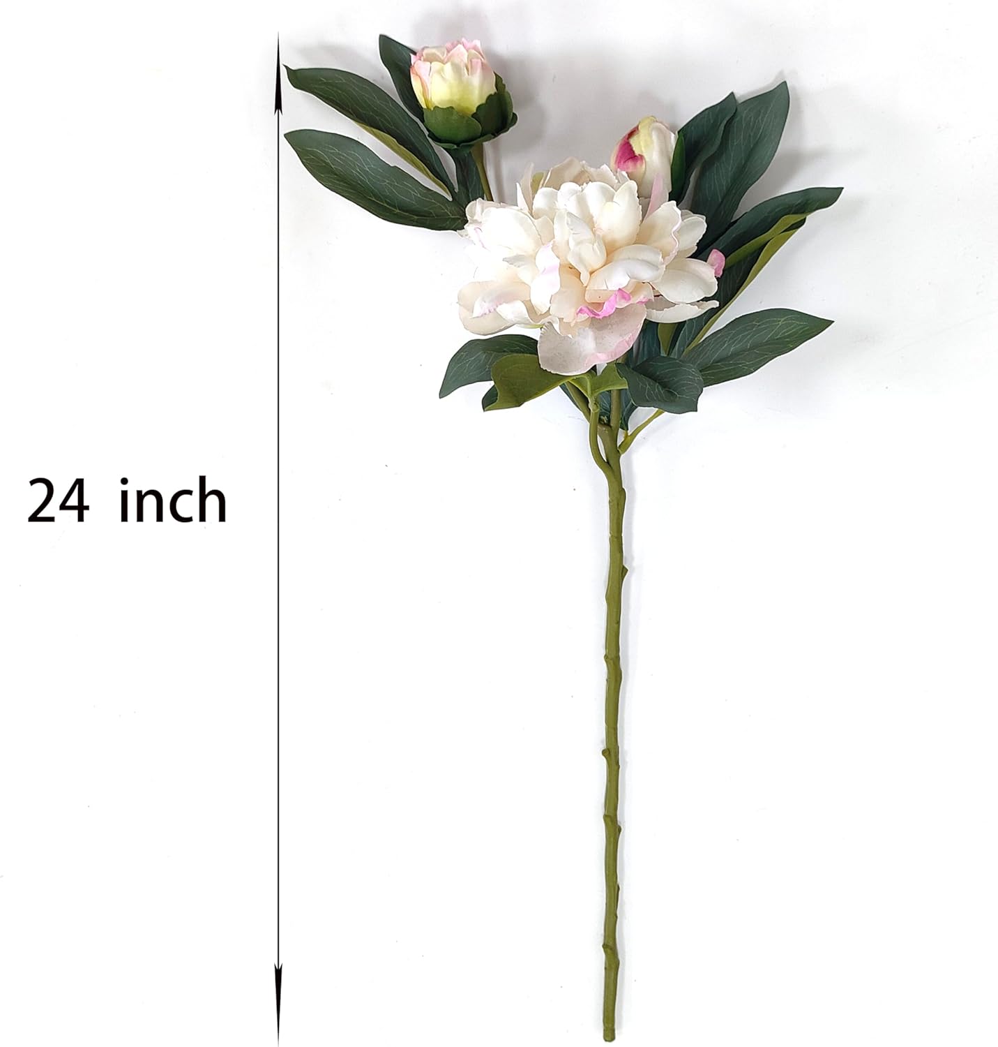 Yellow Peonies Artificial Flowers,4 Pcs Fake Silk Peonies with Stems Real Look,Peony Bush for Home Decor (4, Yellow)