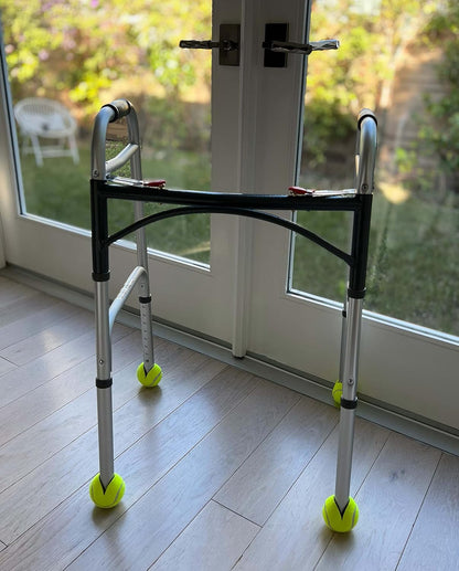 AMERICAN HOSPITAL SUPPLY AHS Tennis Balls for Walker Legs Tennis Balls for Walkers for Seniors Complete Support & Surface Protection | Pair of 2 Precut (Yellow)