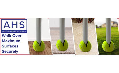 AMERICAN HOSPITAL SUPPLY AHS Tennis Balls for Walker Legs Tennis Balls for Walkers for Seniors Complete Support & Surface Protection | Pair of 2 Precut (Yellow)