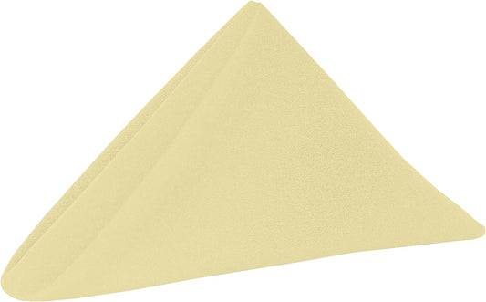 5 Dozen- Cotton-Feel 20 x 20-Inch Cloth Dinner Napkins, Cornsilk Light Yellow