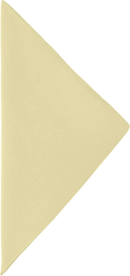5 Dozen- Cotton-Feel 20 x 20-Inch Cloth Dinner Napkins, Cornsilk Light Yellow
