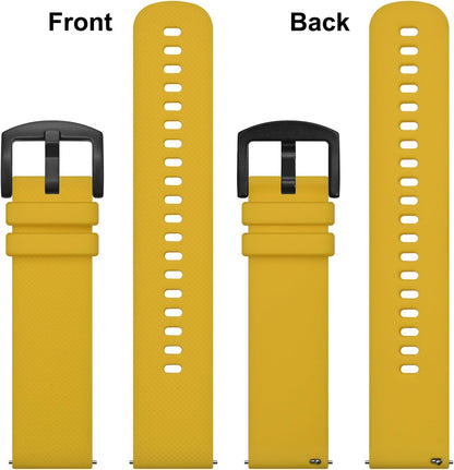 Anbeer Silicone Watch Band 16mm 18mm 20mm 22mm 24mm 19mm 21mm Quick Release Rubber Watch Straps for Men Women,Stainless Steel Buckle