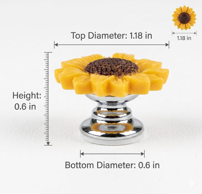 LKTEE Yellow Sunflower Push Start Button Cover, Cute Car Decor | Flower push start button cover for car interiors, adding cute floral style to ignition buttons and daily drives.