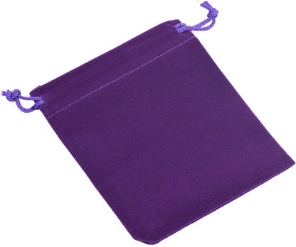 50pcs Tiny Small Drawstring Velvet Jewelry Pouches, 2.0x2.8 Inch Purple Drawstring Velvet Gift Bags,Treat Favor Bags for Wedding, Party, Shower