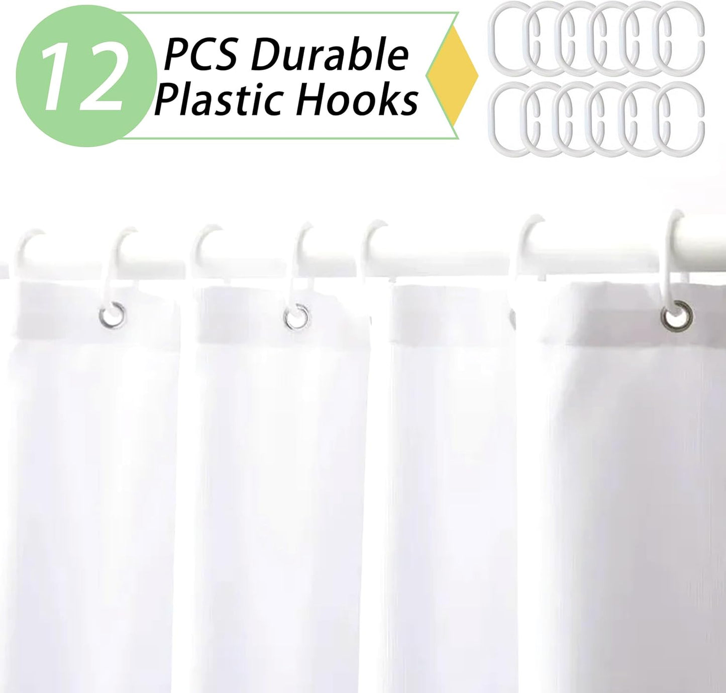 Yellow Floral Flower Shower Curtain Pretty Wildflower Bathroom Shower Curtain Set Boho Cute Shower Curtains Cloth Fabric Shower Curtain