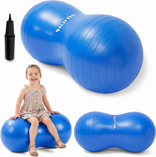 Hurtle Peanut Shaped Exercise Ball, Yoga Active Seat, Bounce Balance Desk Chair, Wiggle Flexible Sitting Ball for Kids, Boys, Girls and Adults
