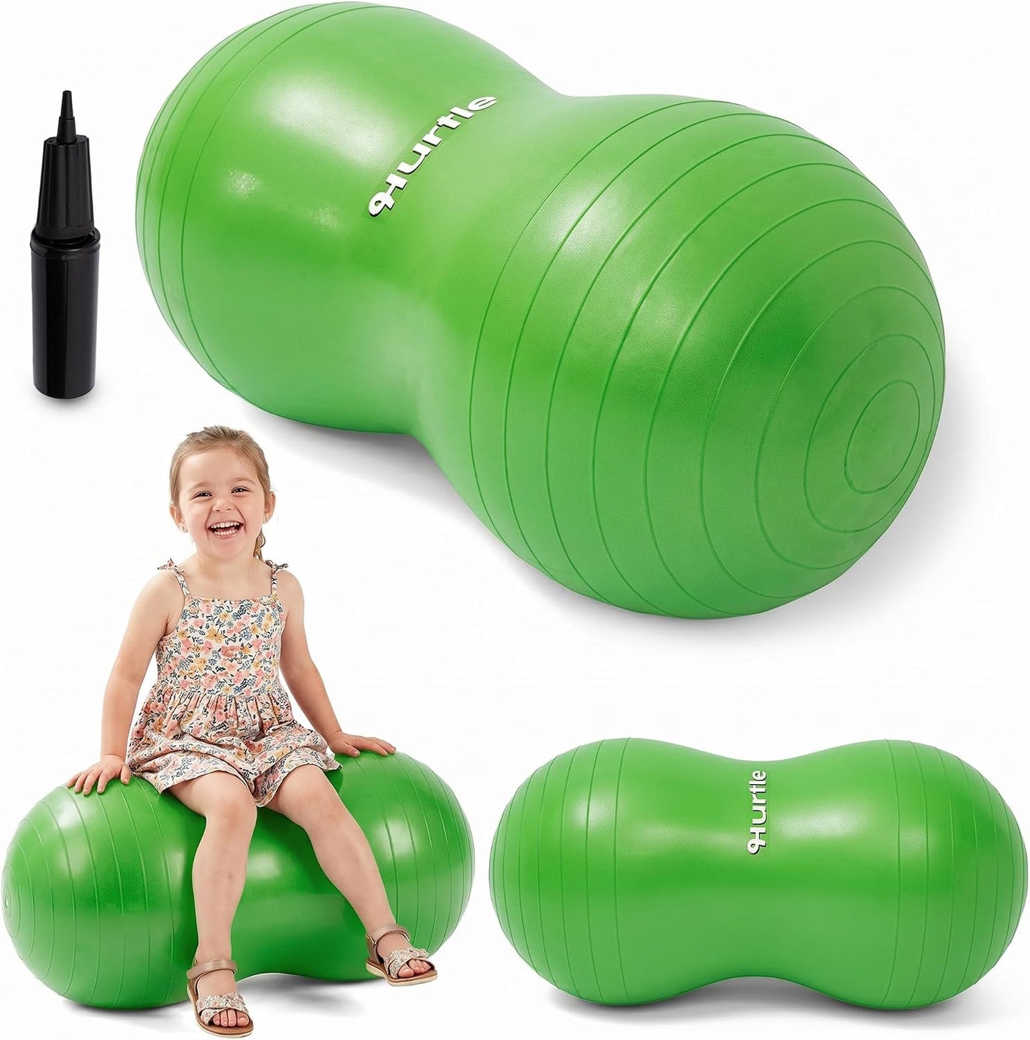 Hurtle Peanut Shaped Exercise Ball, Yoga Active Seat, Bounce Balance Desk Chair, Wiggle Flexible Sitting Ball for Kids, Boys, Girls and Adults