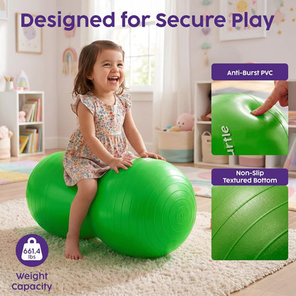 Hurtle Peanut Shaped Exercise Ball, Yoga Active Seat, Bounce Balance Desk Chair, Wiggle Flexible Sitting Ball for Kids, Boys, Girls and Adults