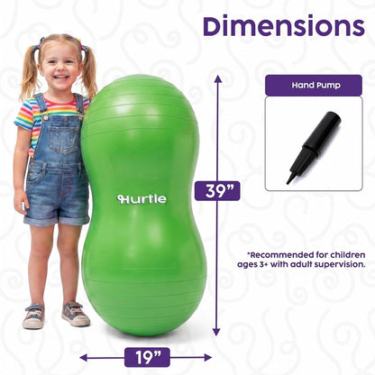 Hurtle Peanut Shaped Exercise Ball, Yoga Active Seat, Bounce Balance Desk Chair, Wiggle Flexible Sitting Ball for Kids, Boys, Girls and Adults