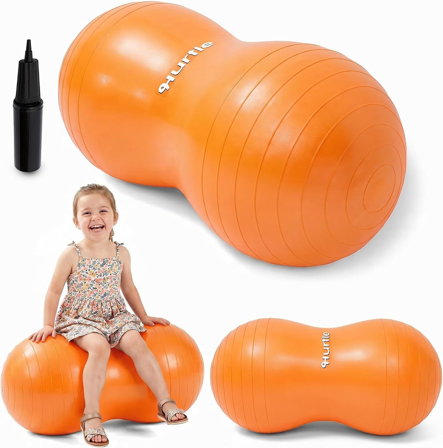 Hurtle Peanut Shaped Exercise Ball, Yoga Active Seat, Bounce Balance Desk Chair, Wiggle Flexible Sitting Ball for Kids, Boys, Girls and Adults