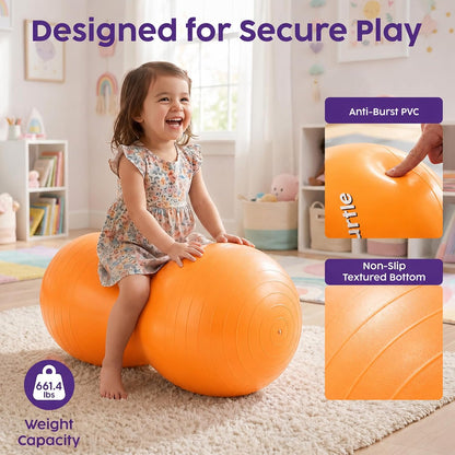 Hurtle Peanut Shaped Exercise Ball, Yoga Active Seat, Bounce Balance Desk Chair, Wiggle Flexible Sitting Ball for Kids, Boys, Girls and Adults