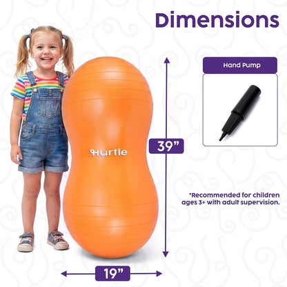 Hurtle Peanut Shaped Exercise Ball, Yoga Active Seat, Bounce Balance Desk Chair, Wiggle Flexible Sitting Ball for Kids, Boys, Girls and Adults