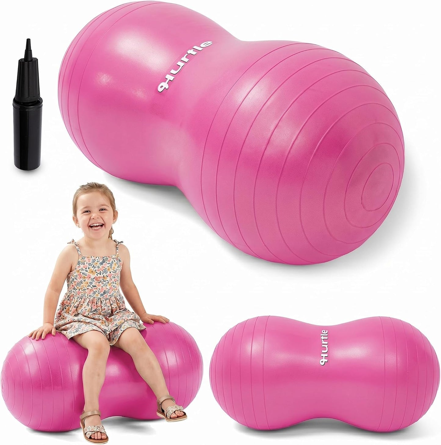 Hurtle Peanut Shaped Exercise Ball, Yoga Active Seat, Bounce Balance Desk Chair, Wiggle Flexible Sitting Ball for Kids, Boys, Girls and Adults