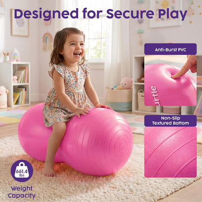 Hurtle Peanut Shaped Exercise Ball, Yoga Active Seat, Bounce Balance Desk Chair, Wiggle Flexible Sitting Ball for Kids, Boys, Girls and Adults