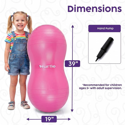 Hurtle Peanut Shaped Exercise Ball, Yoga Active Seat, Bounce Balance Desk Chair, Wiggle Flexible Sitting Ball for Kids, Boys, Girls and Adults