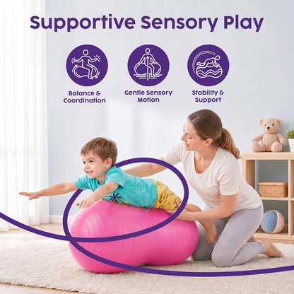 Hurtle Peanut Shaped Exercise Ball, Yoga Active Seat, Bounce Balance Desk Chair, Wiggle Flexible Sitting Ball for Kids, Boys, Girls and Adults