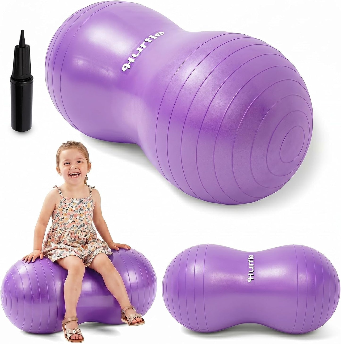 Hurtle Peanut Shaped Exercise Ball, Yoga Active Seat, Bounce Balance Desk Chair, Wiggle Flexible Sitting Ball for Kids, Boys, Girls and Adults