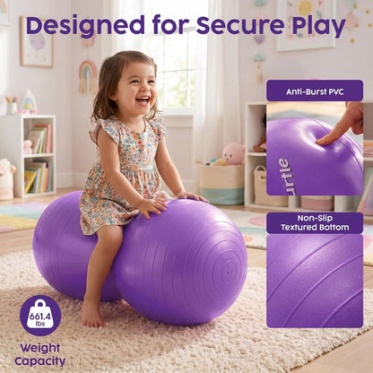 Hurtle Peanut Shaped Exercise Ball, Yoga Active Seat, Bounce Balance Desk Chair, Wiggle Flexible Sitting Ball for Kids, Boys, Girls and Adults