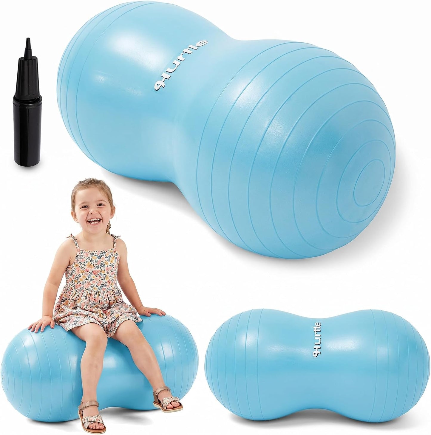 Hurtle Peanut Shaped Exercise Ball, Yoga Active Seat, Bounce Balance Desk Chair, Wiggle Flexible Sitting Ball for Kids, Boys, Girls and Adults