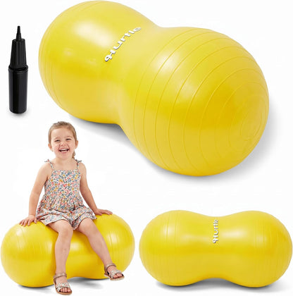 Hurtle Peanut Shaped Exercise Ball, Yoga Active Seat, Bounce Balance Desk Chair, Wiggle Flexible Sitting Ball for Kids, Boys, Girls and Adults