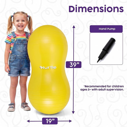 Hurtle Peanut Shaped Exercise Ball, Yoga Active Seat, Bounce Balance Desk Chair, Wiggle Flexible Sitting Ball for Kids, Boys, Girls and Adults