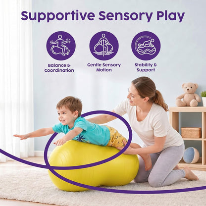Hurtle Peanut Shaped Exercise Ball, Yoga Active Seat, Bounce Balance Desk Chair, Wiggle Flexible Sitting Ball for Kids, Boys, Girls and Adults