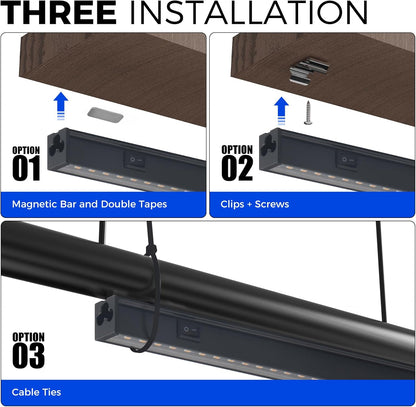 T5 Grow Lights for Indoor Plants, 4FT 160W (8 X 20W) Plant Grow Lights Indoor with Magnetic Bar, Linkable Plant Growing Lamps with Black Cover, Plug and Play, Yellow, 8 Packs