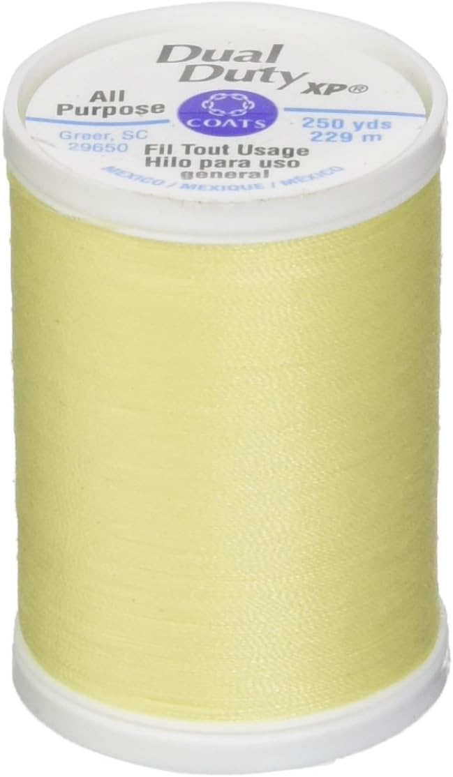 Coats Thread & Zippers S910-7120 Dual Duty XP General Purpose Thread, 250-Yard, Baby Yellow