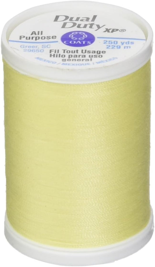 Coats Thread & Zippers S910-7120 Dual Duty XP General Purpose Thread, 250-Yard, Baby Yellow