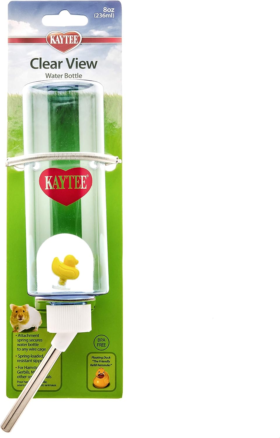 Clear View Water Bottle for Pet Guinea Pigs, Rats and Chinchillas, 16 oz