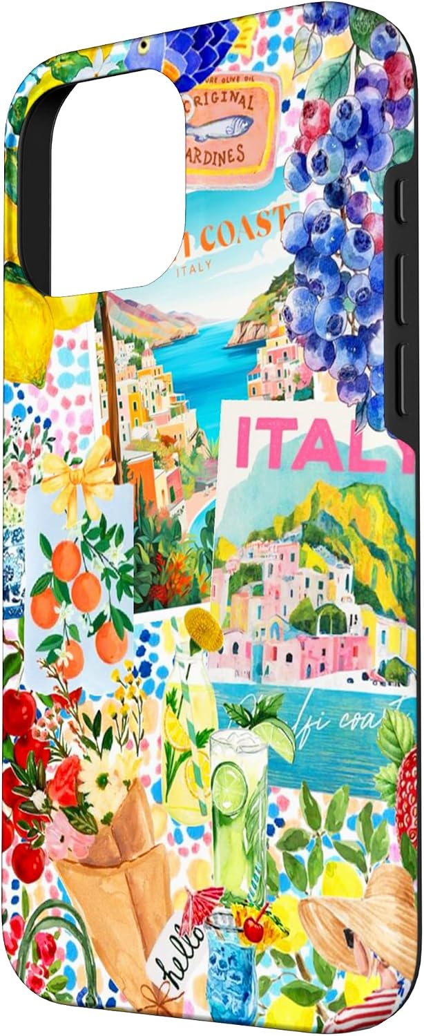 Italy Summer Coquette Citrus Collage Lemon Case for iPhone 16 Pro Max
