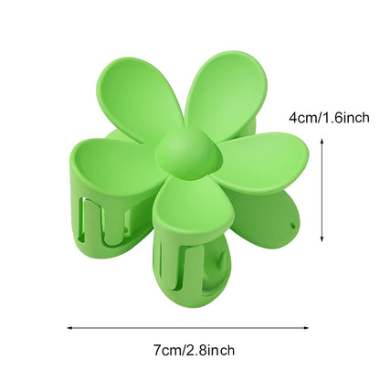 Yellow Hair Claw Clips Flower Shaped Plastic Jaw Clips Anti-scratch Smell-less Useful Hold Tightly Light Hair Accessories for Beauty and Personal Care