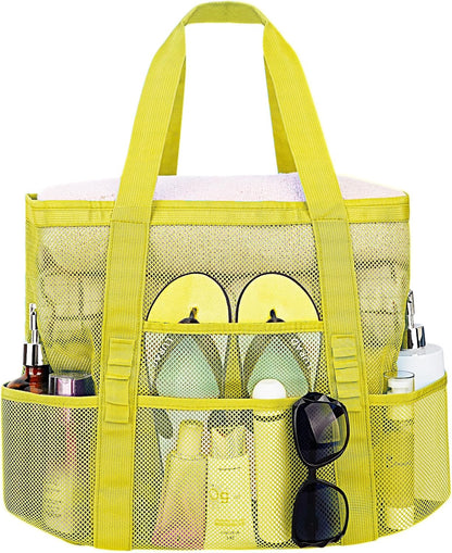 Mesh Beach Bags for Women - Plus Waterproof Sandproof Tote Bag