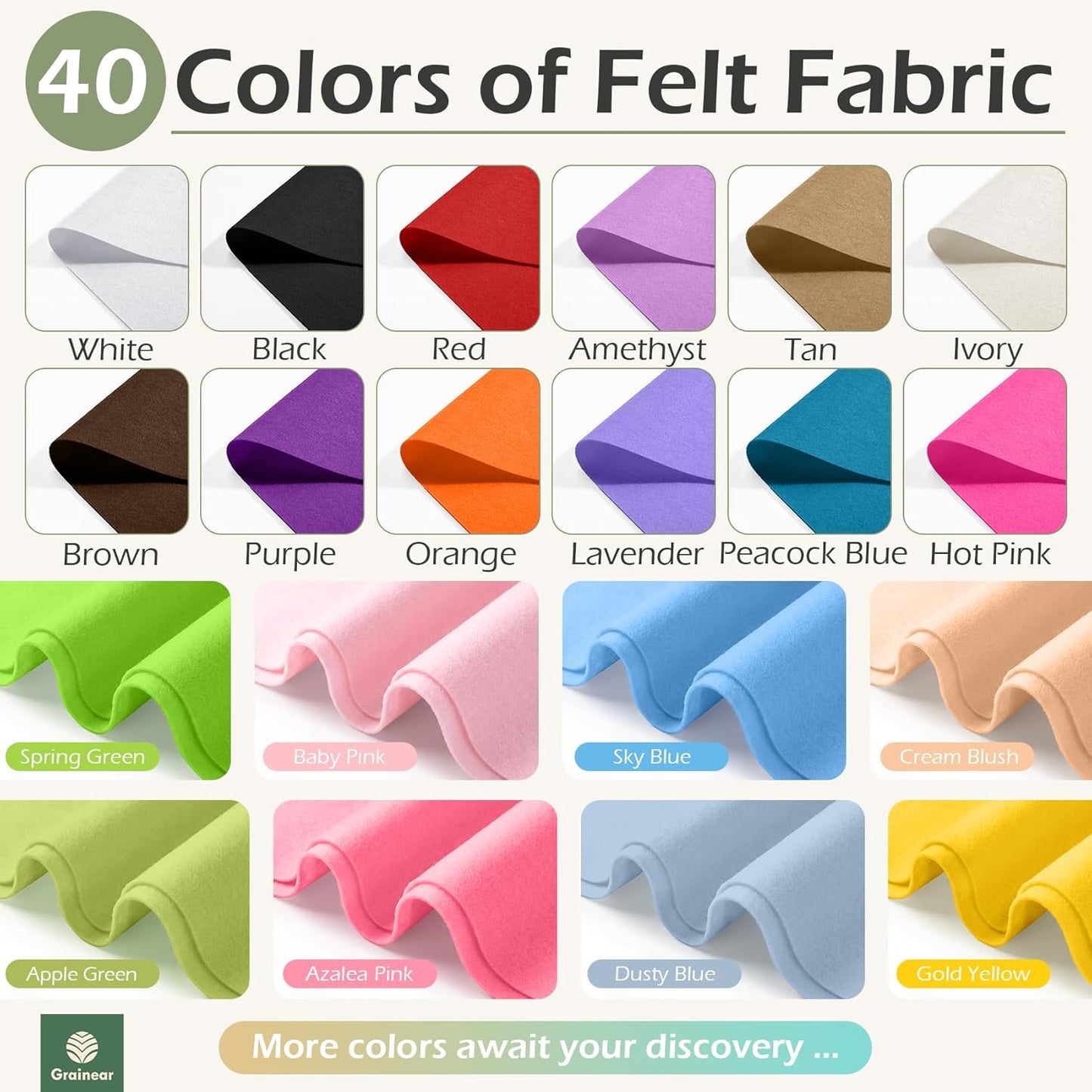 Gold Yellow Soft Felt Sheets for Crafts, 12" x 12", 1.6mm Thick, 2 Pcs | Premium Felt Fabric for Sewing, Handmade Crafts, DIY Projects, School & Home Art Supplies
