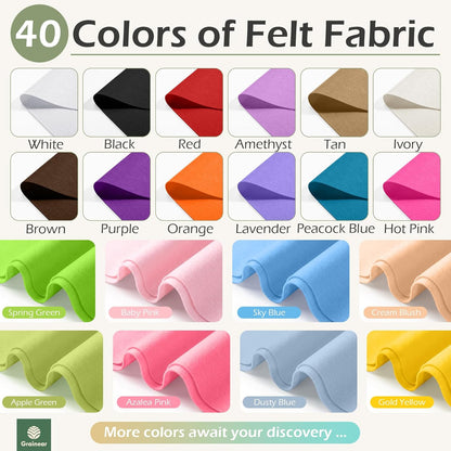 Gold Yellow Soft Felt Sheets for Crafts, 12" x 12", 1.6mm Thick, 2 Pcs | Premium Felt Fabric for Sewing, Handmade Crafts, DIY Projects, School & Home Art Supplies