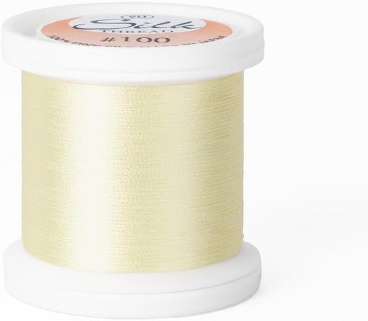 Silk Thread – 100 wt Fine Japanese Silk for Appliqué, EPP, and Quilting - Pale Yellow